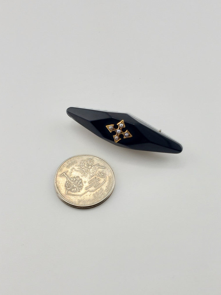 c. 1870 Layered Cross Pin