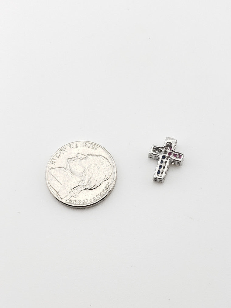 Patriotic Cross Slider Pendant