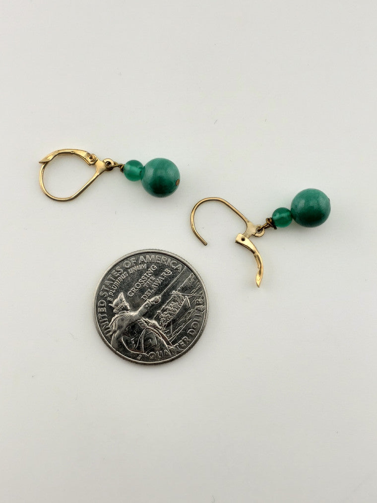 GF Malachite Earrings