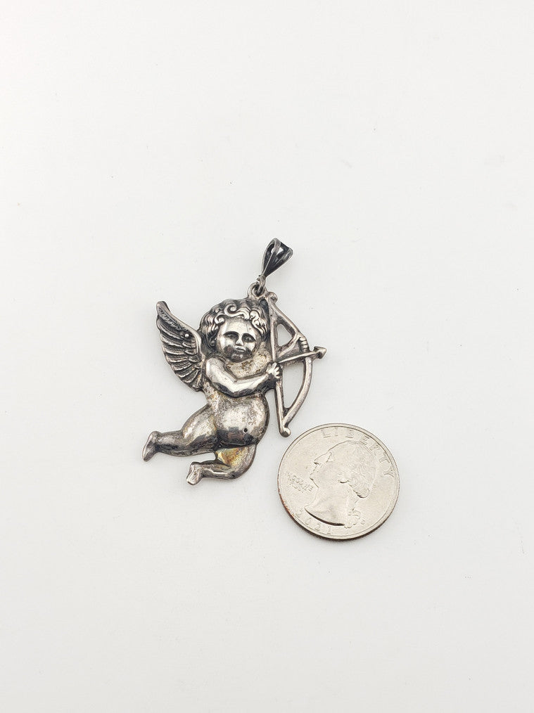 SS Cherub Cupid Pendant