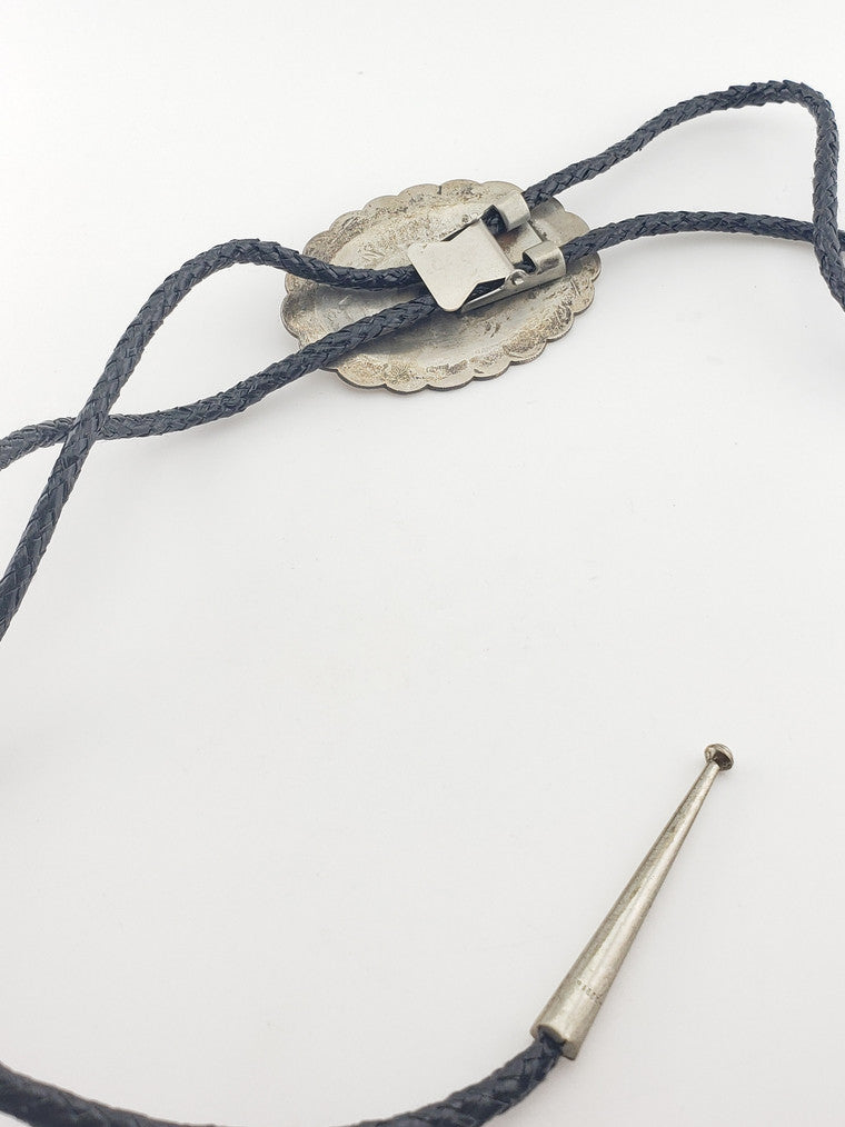 Antique silver Western Bolo Tie