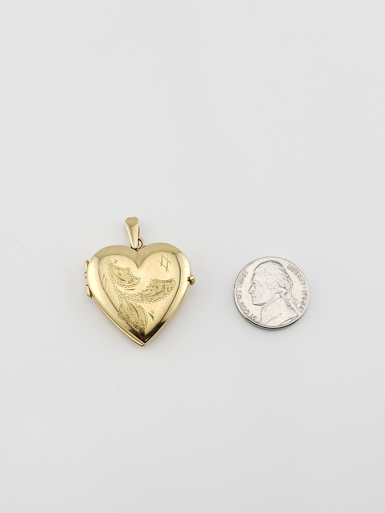 Engraved Heart Locket