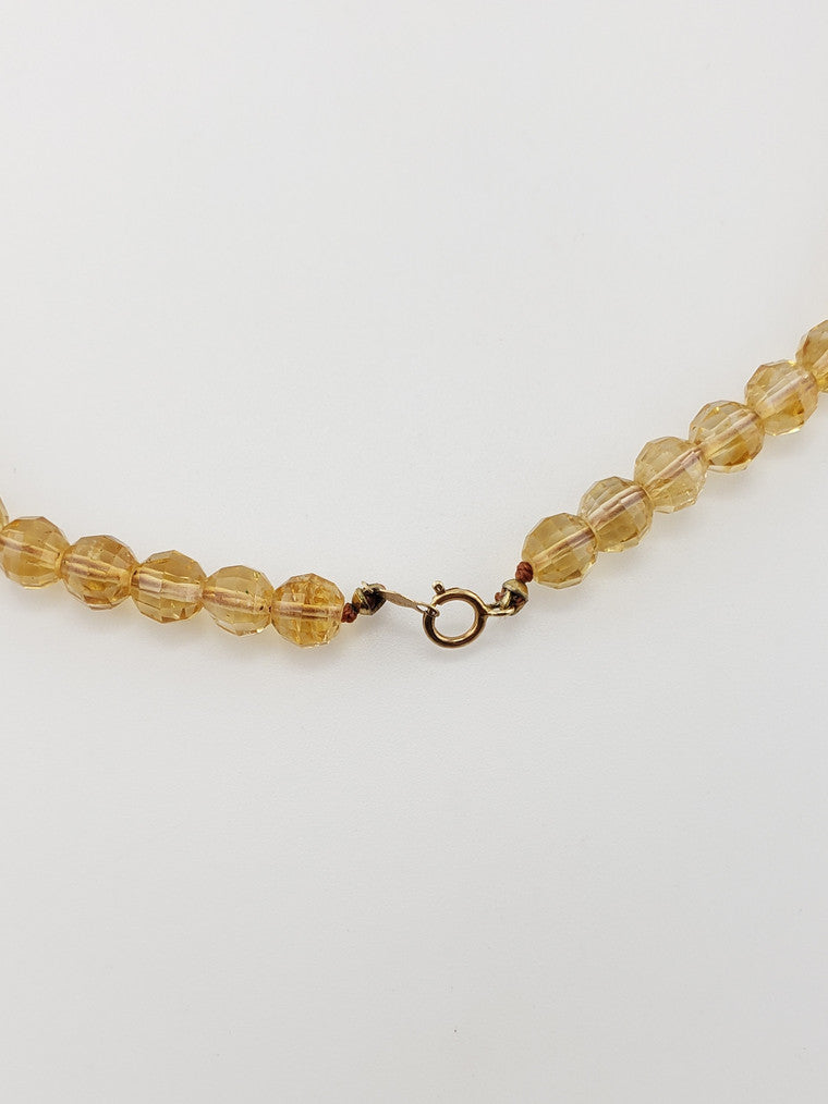 Faceted Citrine Strand 17"