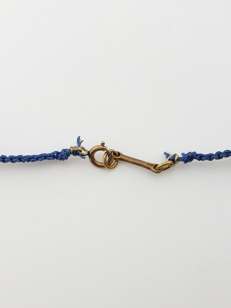 Lapis Macrame Necklace