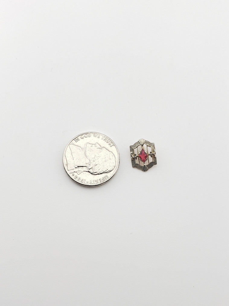 Edwardian Synthetic Ruby Pendant