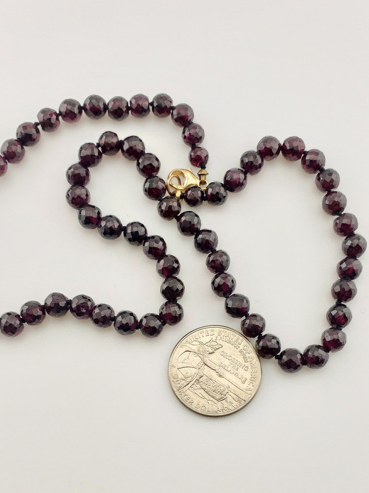 GF Faceted Garnet Strand