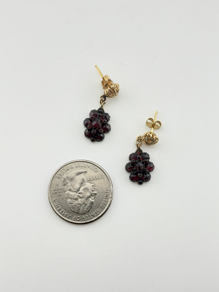 Antique Garnet Drop Earrings