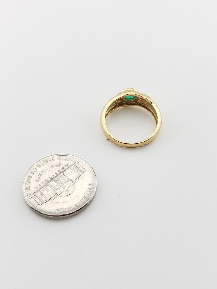 Emerald Cabochon Ring