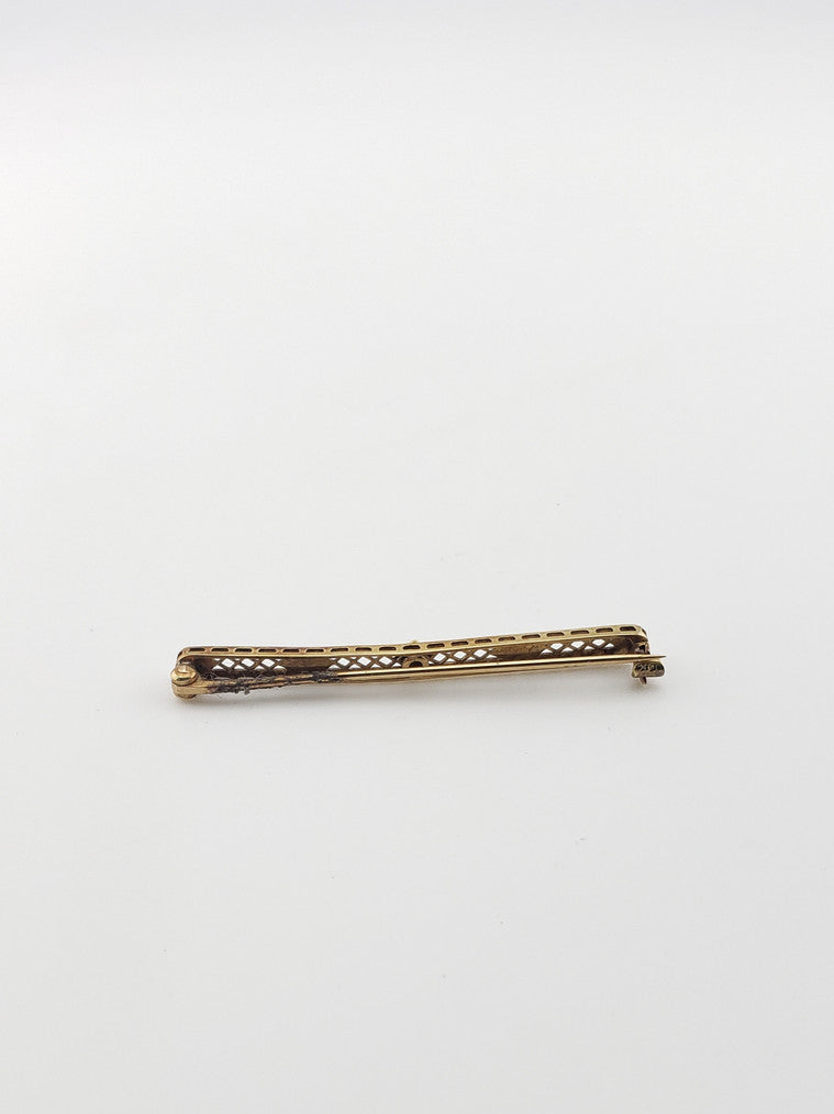 14k White and Yellow Gold Pin