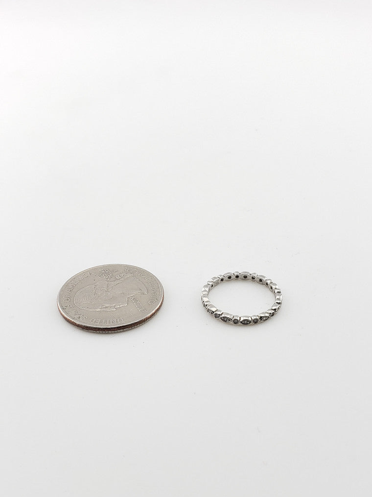 Platinum Diamond 'Bead' Band