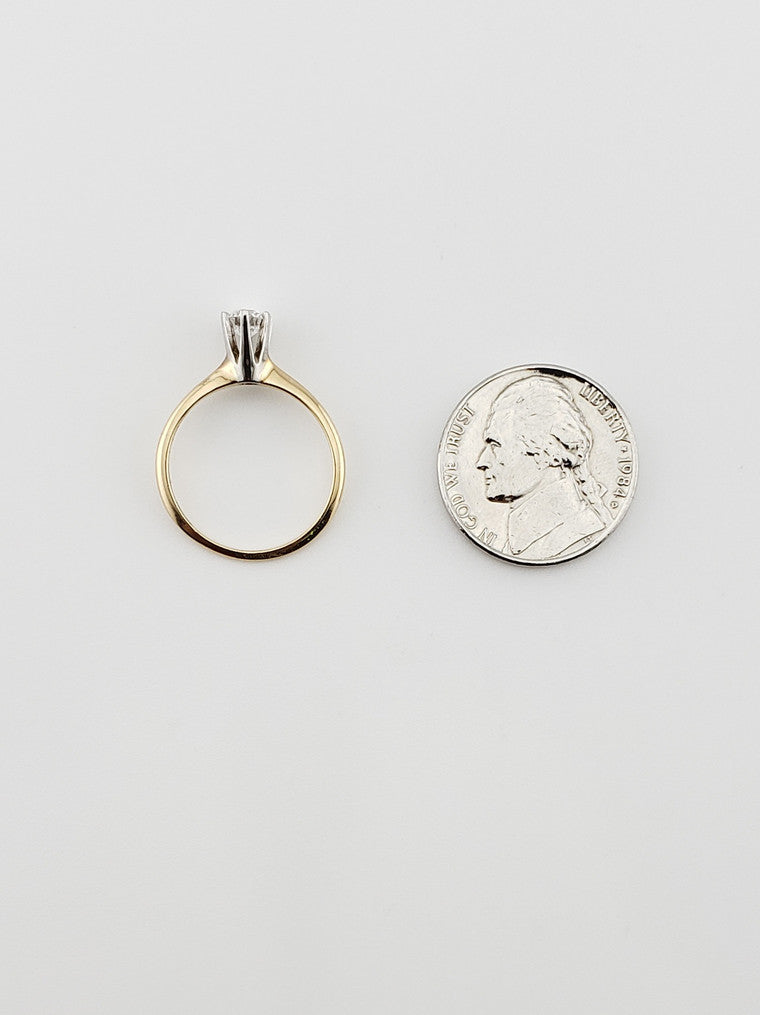 Two-Tone Solitaire Engagement Ring