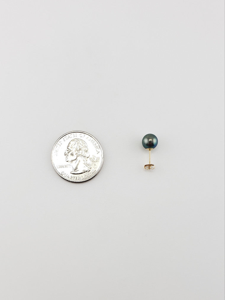 Pearl Studs- Green/Black #5