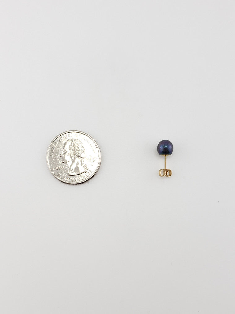 Pearl Studs- Black #8