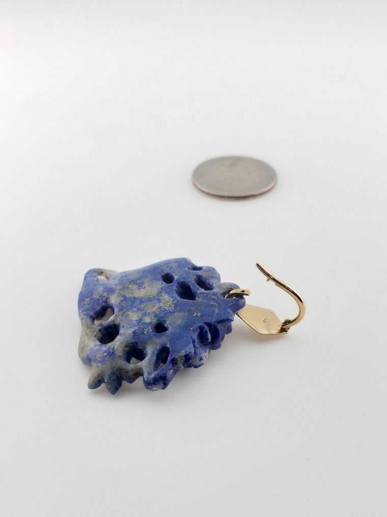 Lapis Dog Pendant