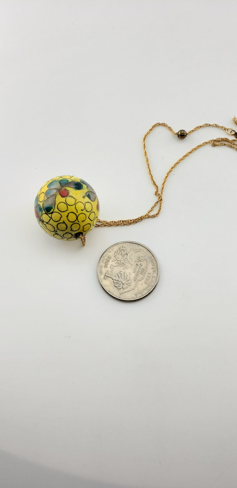 GF Chinese Cloisonne Bead Necklace