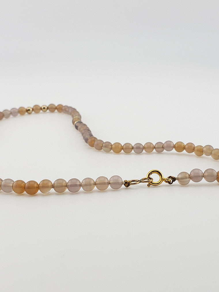 Soft Gray Chalcedony Strand