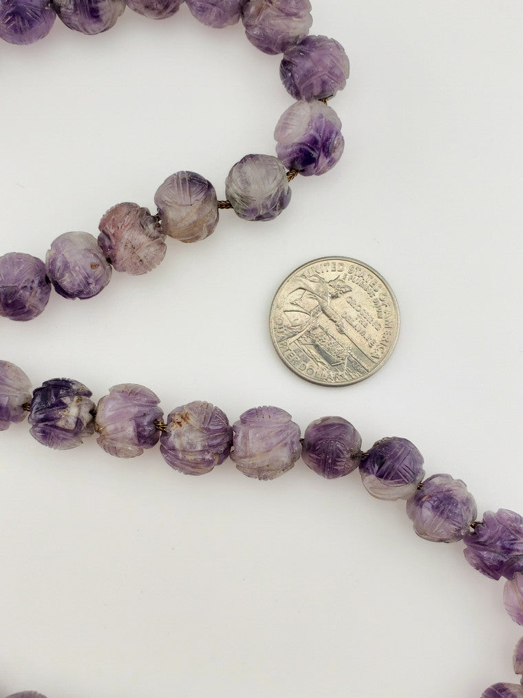GF Amethyst Lotus Shaped Strand