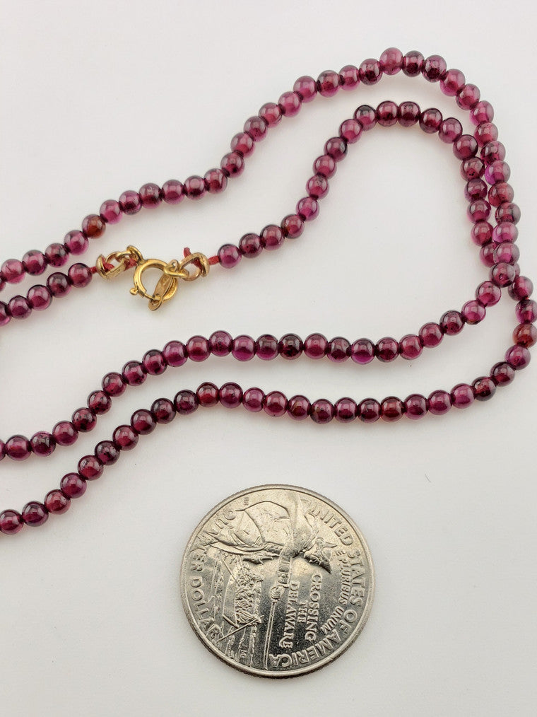 GF "Baby Bead" Garnet Strand