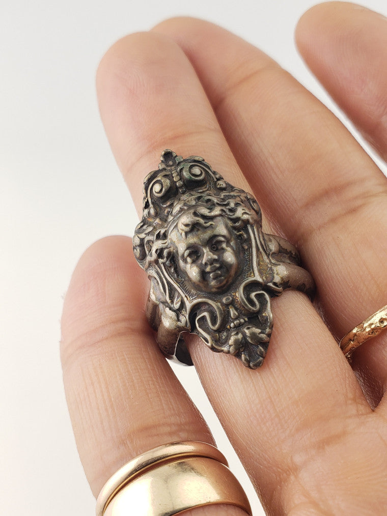 Vintage Art Nouveau Woman Ring