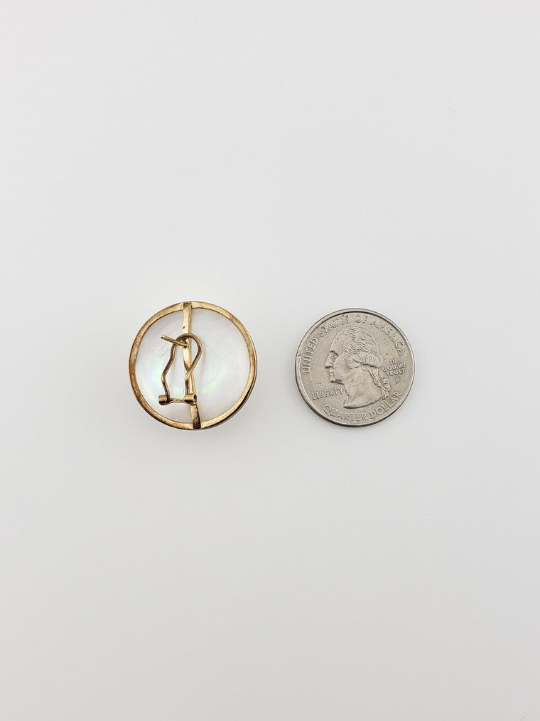 Large Pearl Dome Earrings
