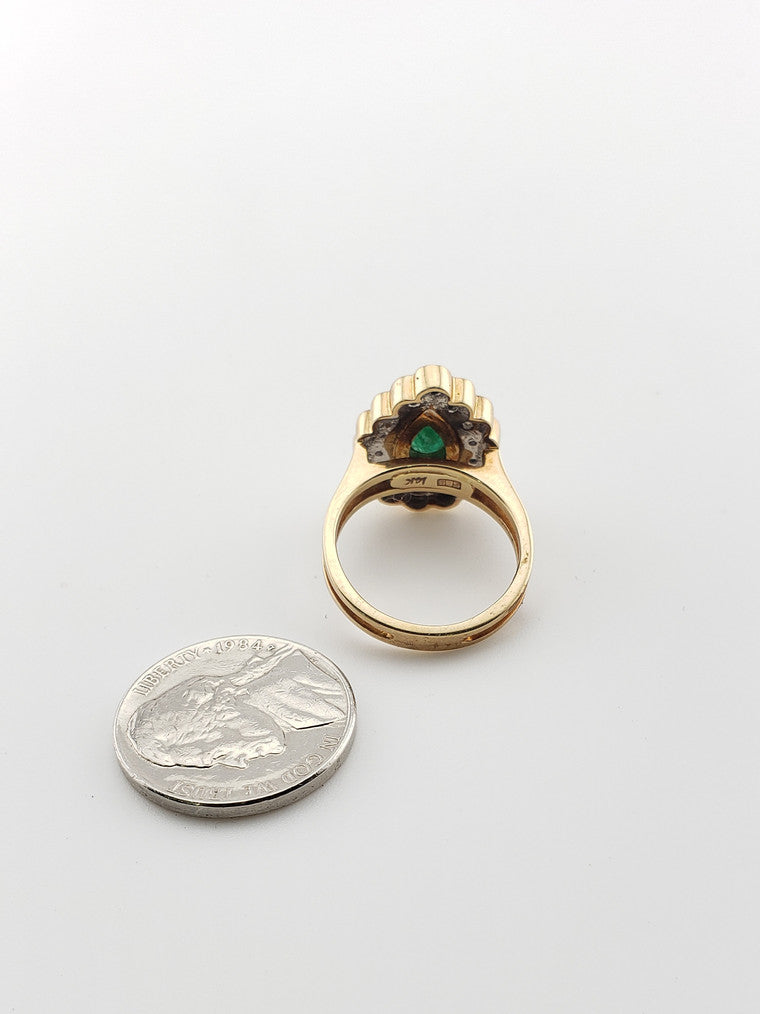 Emerald Pear Ring