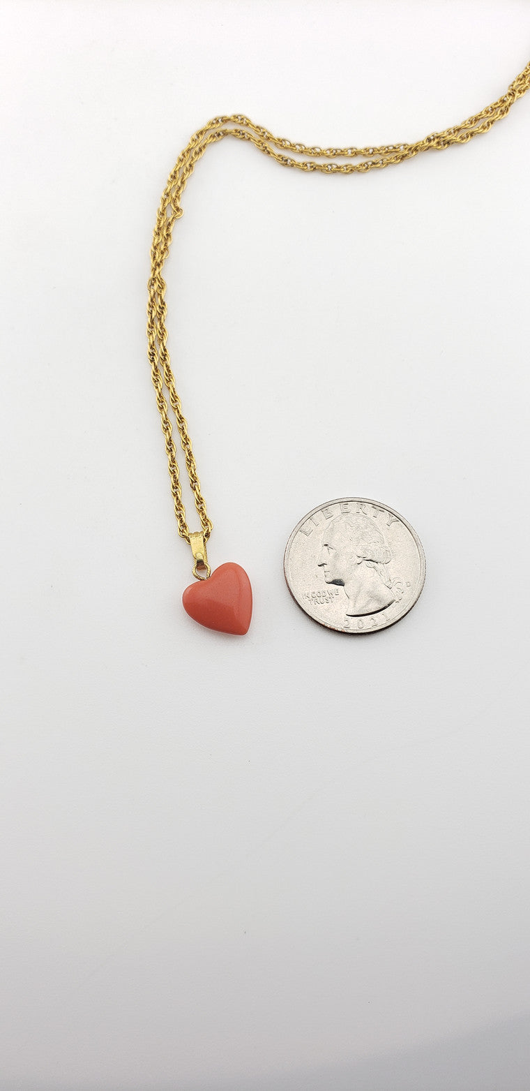 GF Coral Heart Pendant
