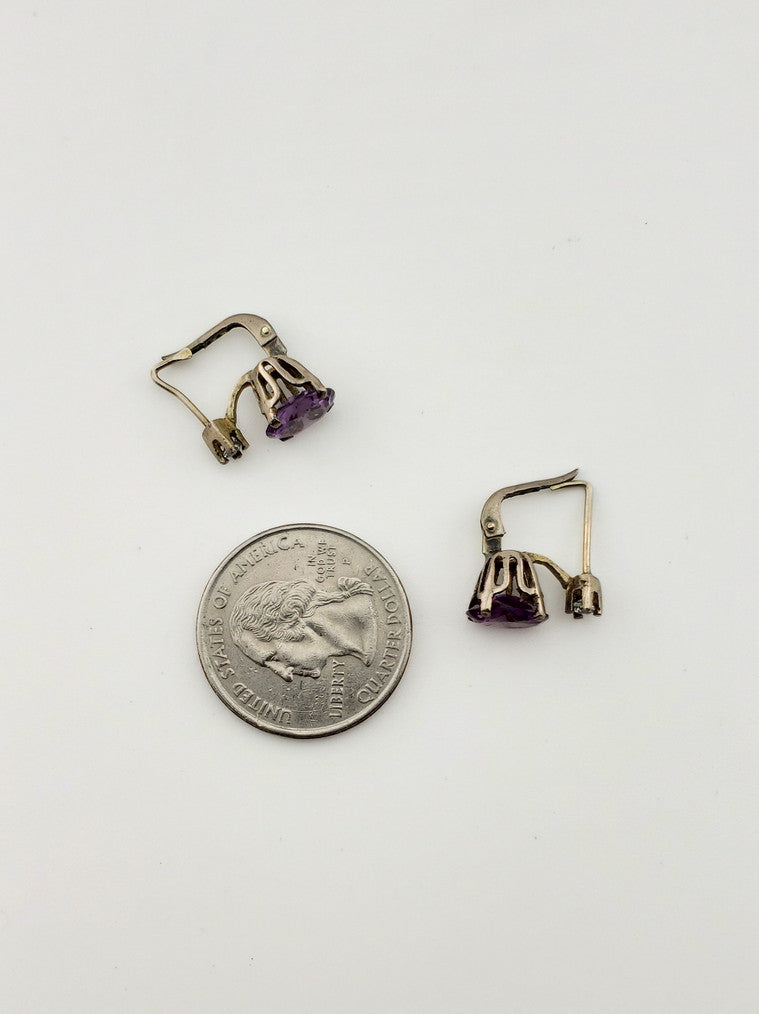 Synthetic Alexandrite Earrings