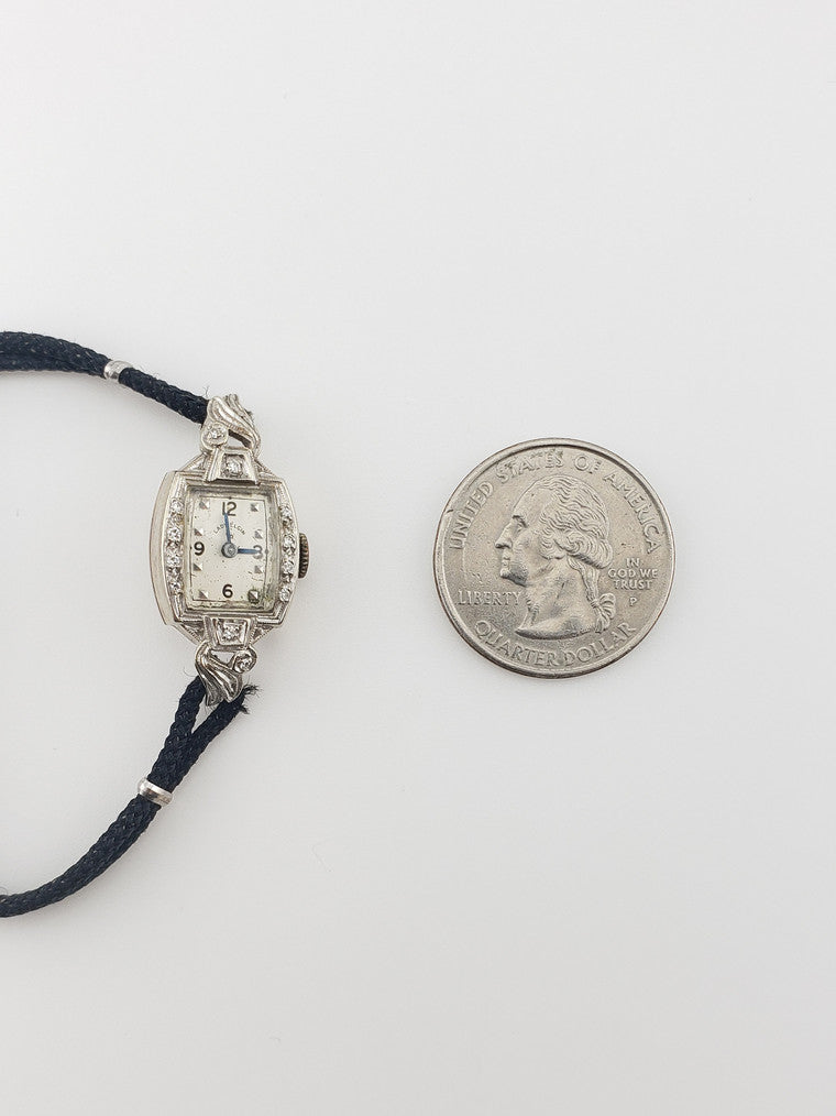 14k White Gold Diamond Watch