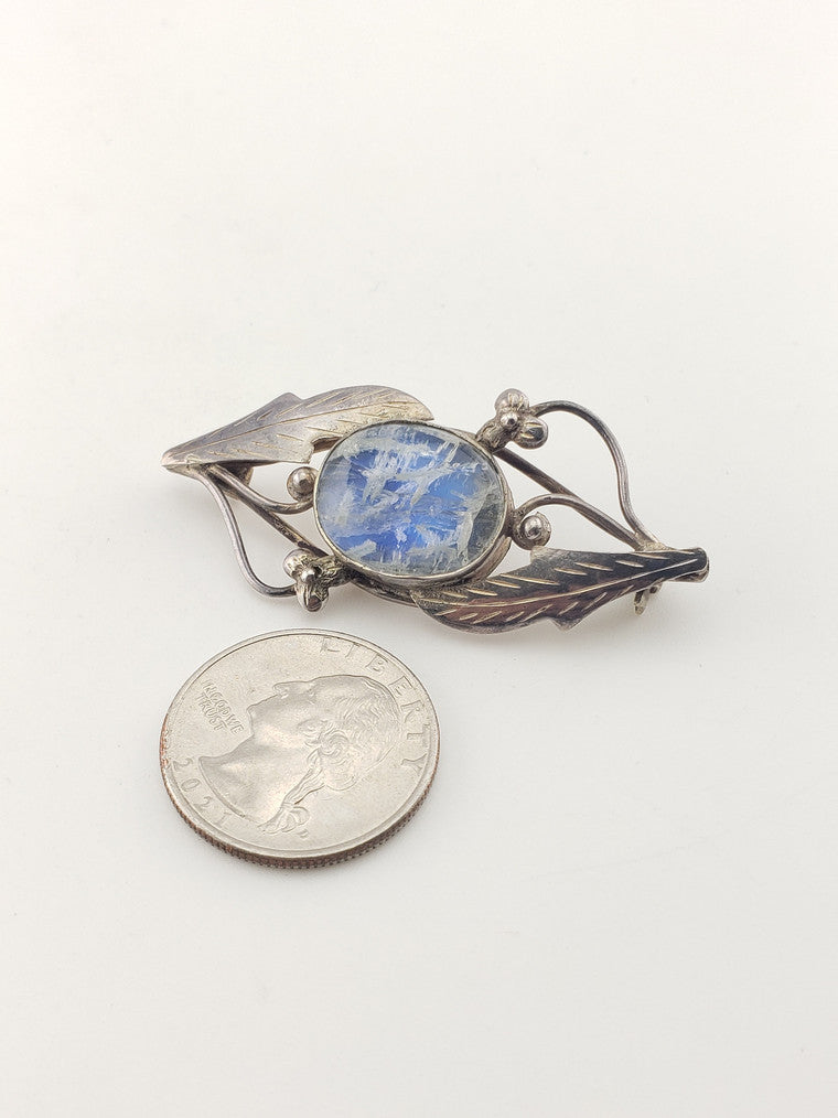 Moonstone Leaf Pin/Pendant