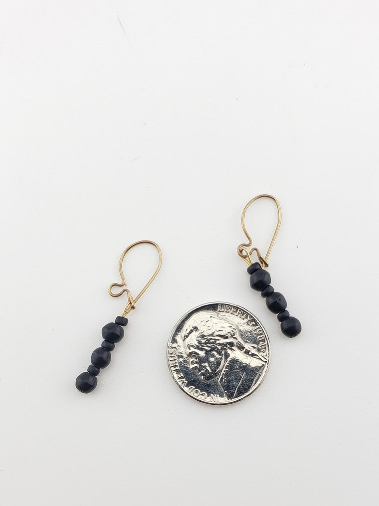 Onyx Wire Earrings