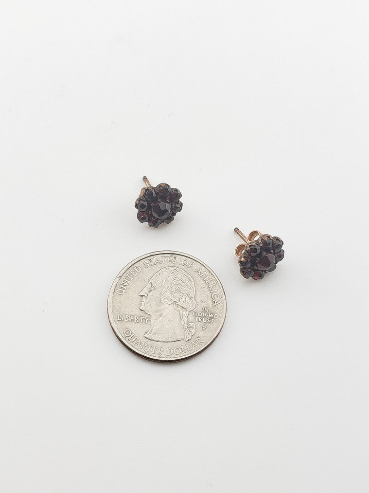 Garnet Cluster Earrings