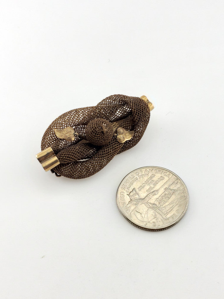 C.1840 Woven Hair Brooch