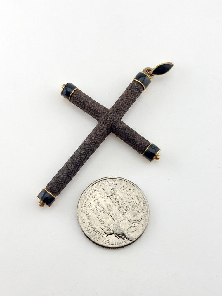 C.1850 Braided Hair Cross