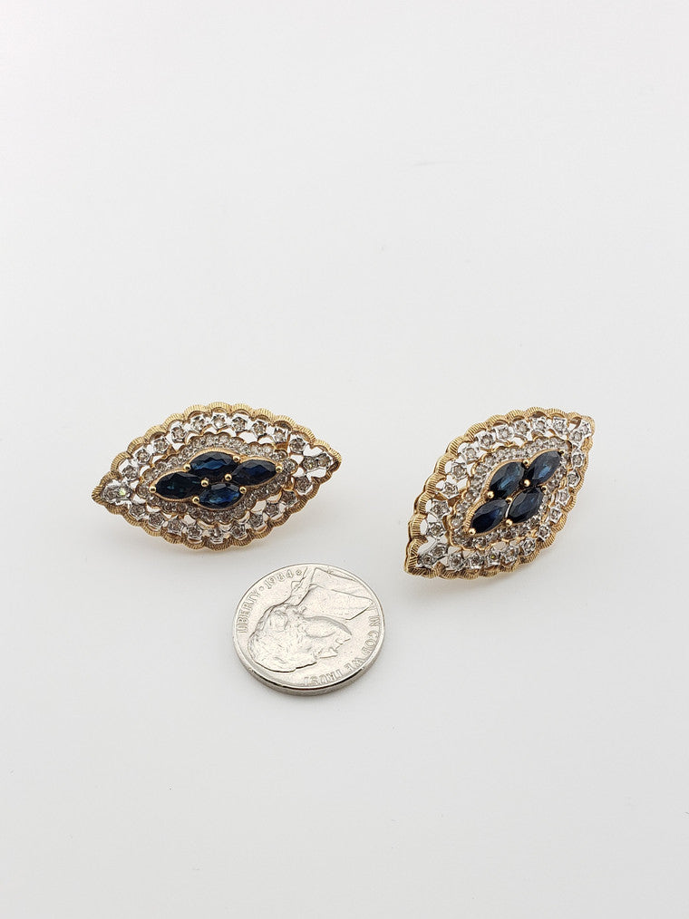 Sapphire Marquise Earrings