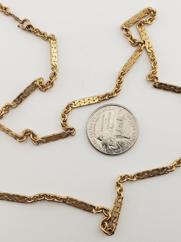 GF Large Bar Link Necklace