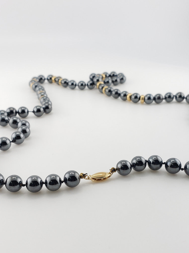 Hematite Strand 28"