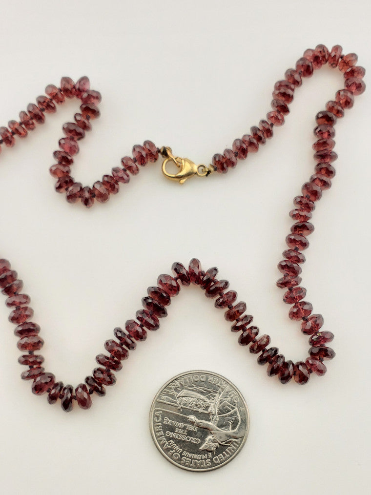 GF Faceted Garnet Strand