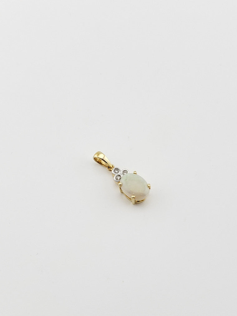 Opal and Diamond-Trio Charm