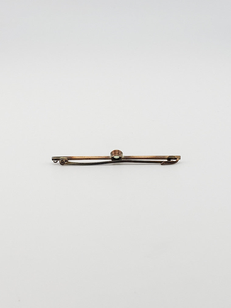 c. 1860 Peridot Bar Pin