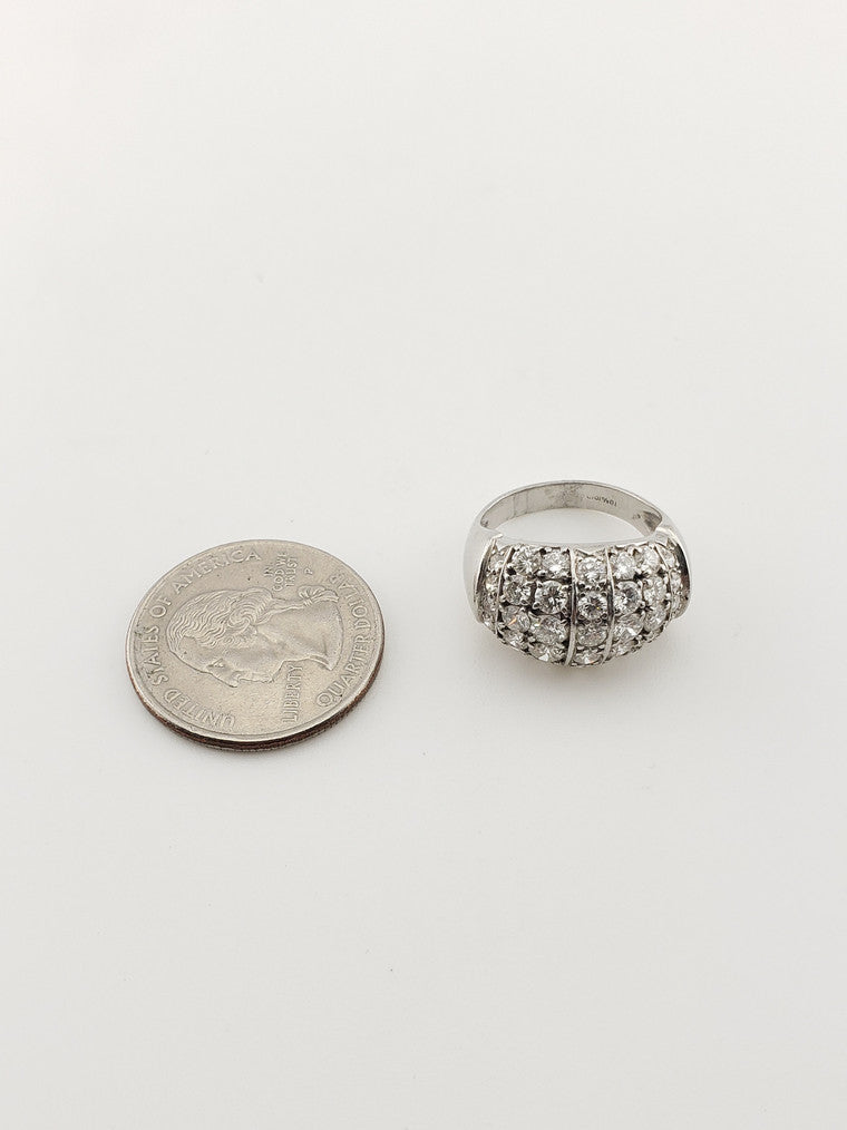 Platinum Diamond Dome Ring