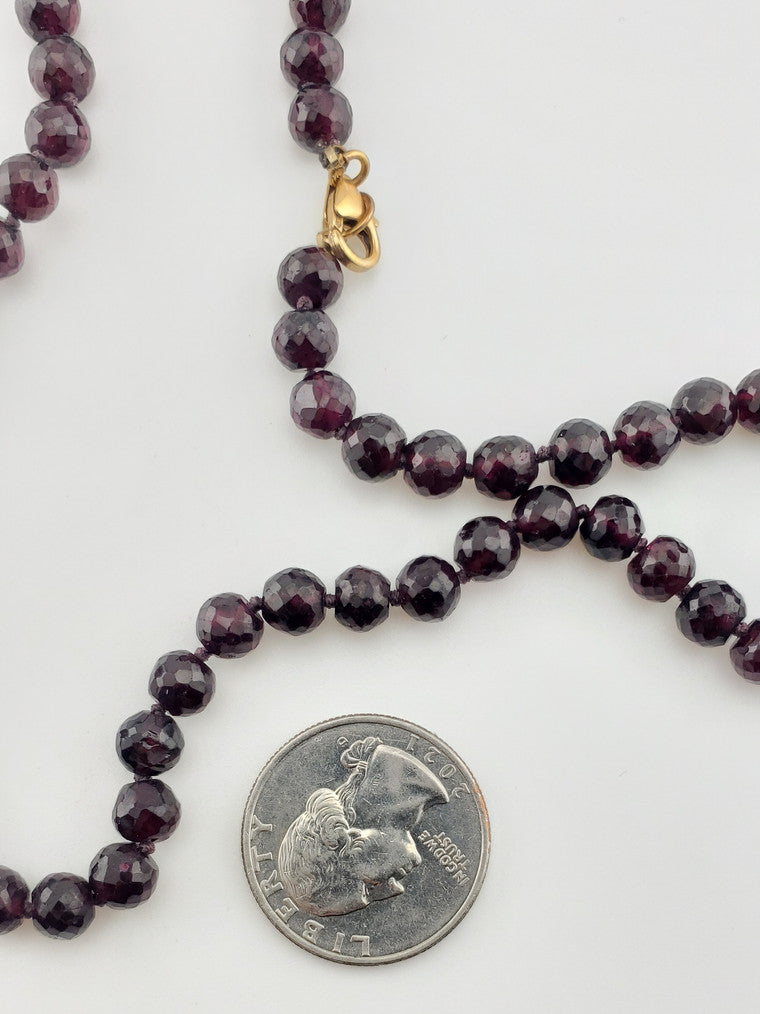 GF Faceted Garnet Strand