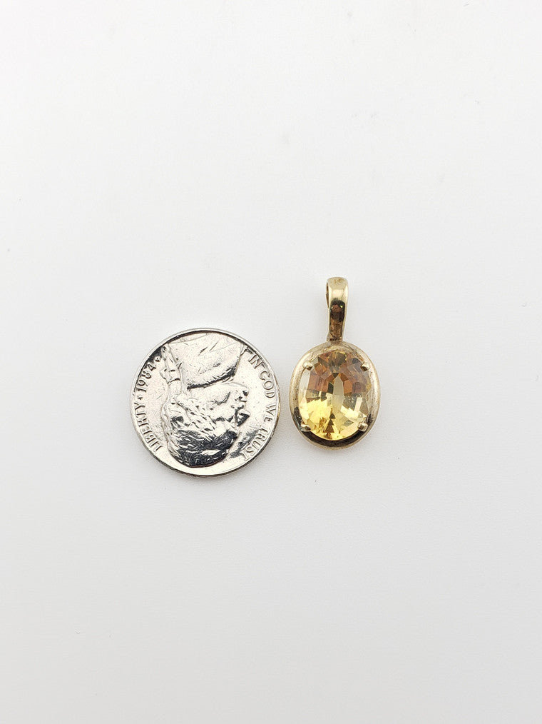Tapered Bail Citrine Pendant