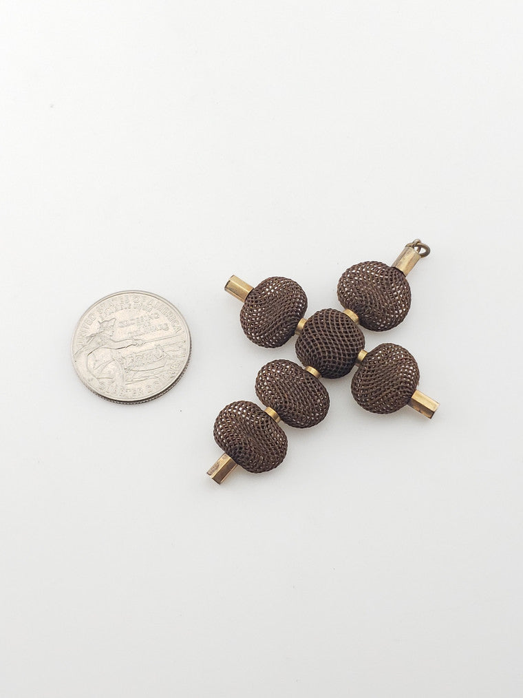 C.1840 Woven Hair Cross Pendant