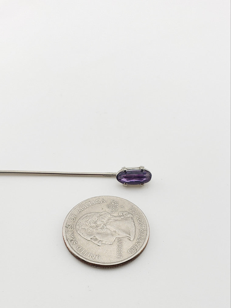 Amethyst Oval Stickpin