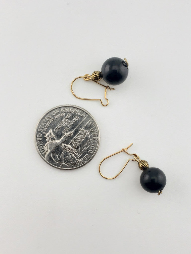 GF Black Jade Earrings