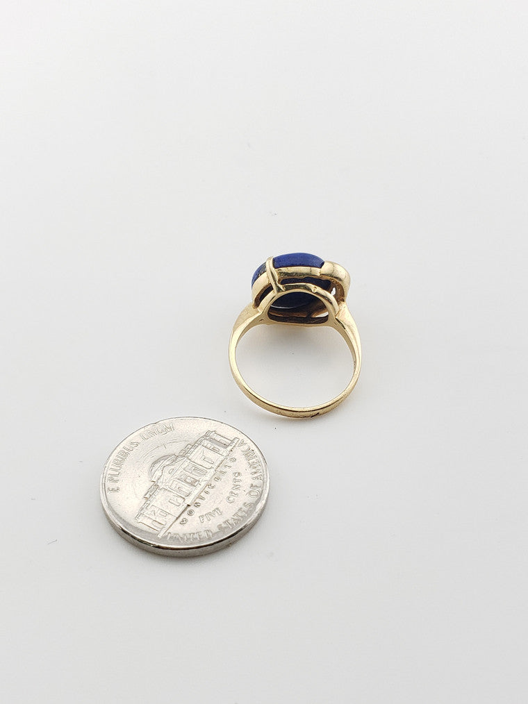 Lapis Half Wave Ring