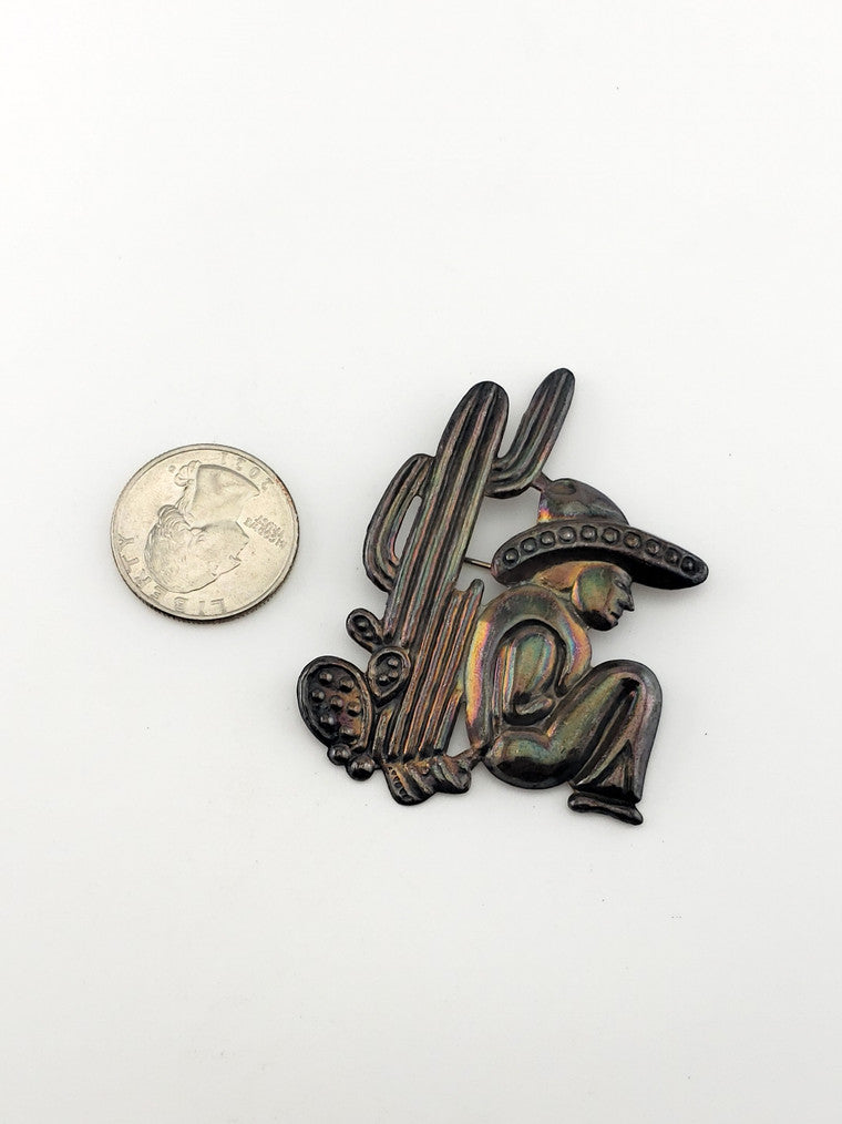 SS Man Wearing a Sombrero Pin