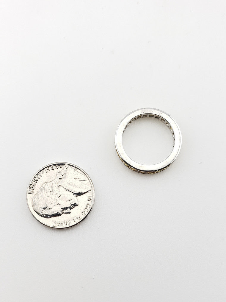 Yellow Sapphire Eternity Band