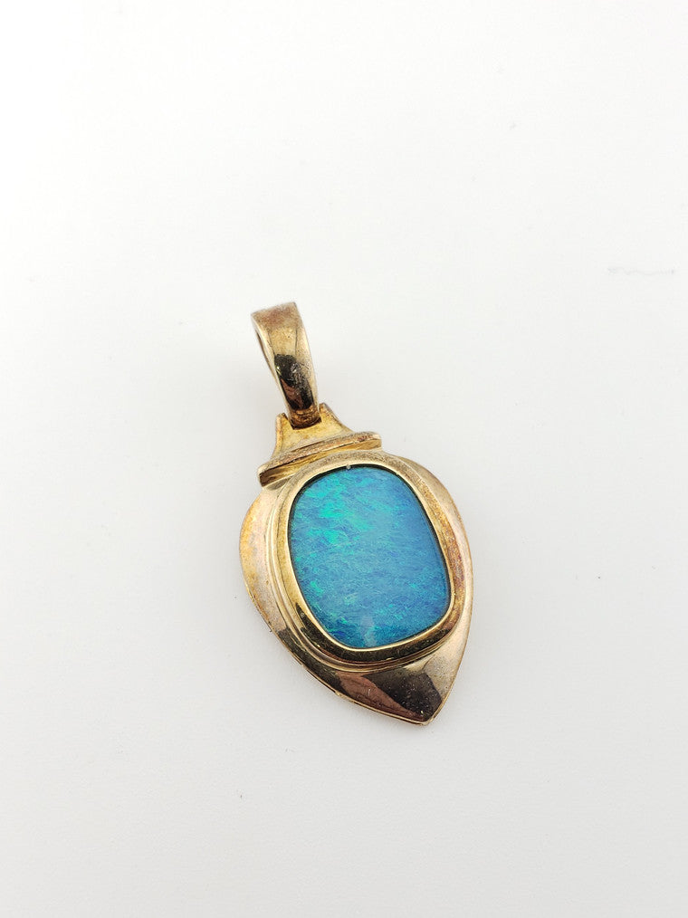 Large Blue Opal Pendant