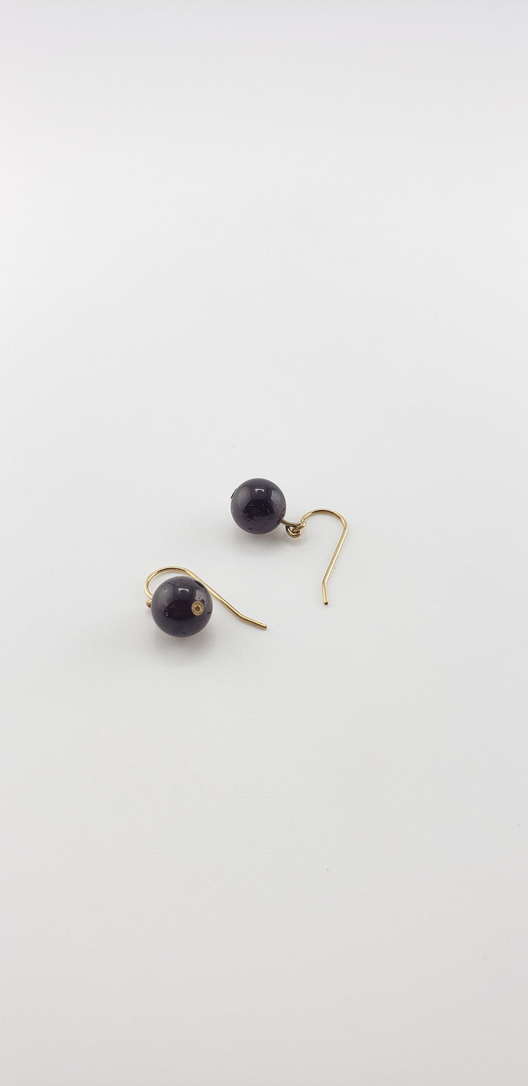 Gem Garnet Dangle Earrings